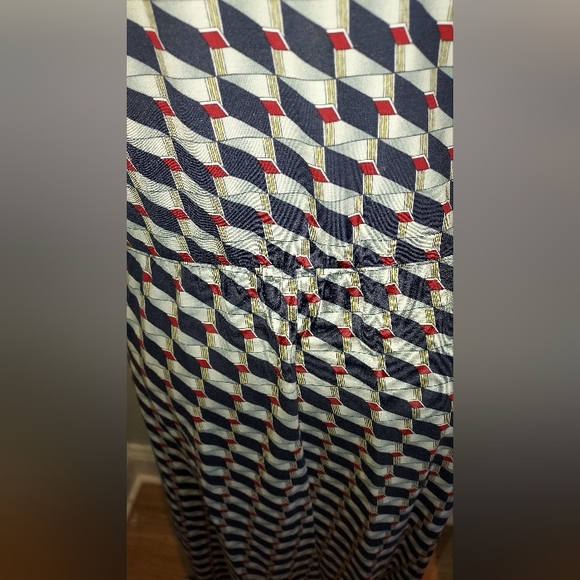 Weekend MaxMara Multi Color Geometric Print 3/4 Sleeve Midi Dress NWT - Picture 6 of 6